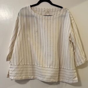 Eileen Fisher Striped Tunic Top, Small